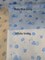 1 Yard Light Blue Organza Fabric with Dark Blue Flowers Sheer Lightweight Polyester 58/59 inches wide